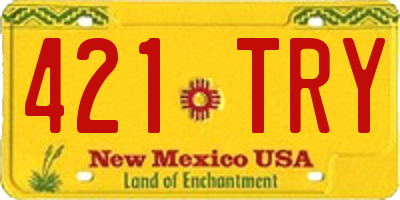 NM license plate 421TRY