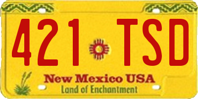 NM license plate 421TSD