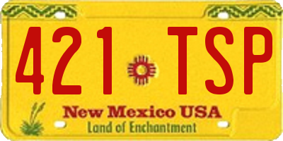 NM license plate 421TSP