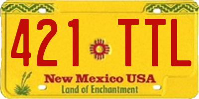NM license plate 421TTL