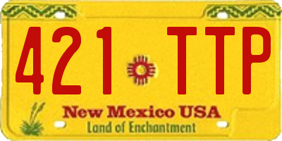 NM license plate 421TTP