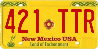 NM license plate 421TTR