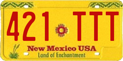 NM license plate 421TTT