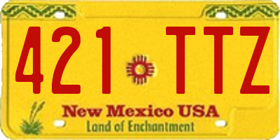 NM license plate 421TTZ