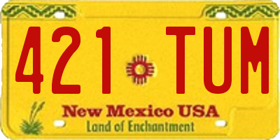 NM license plate 421TUM
