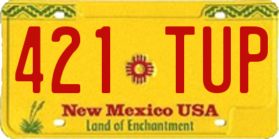 NM license plate 421TUP