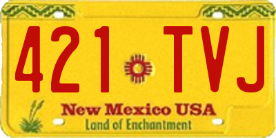 NM license plate 421TVJ