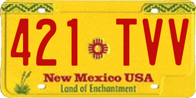 NM license plate 421TVV