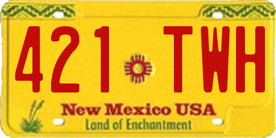 NM license plate 421TWH