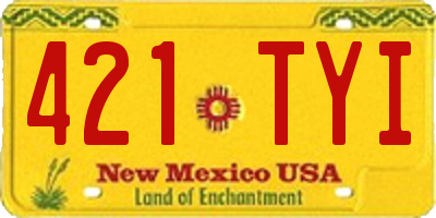 NM license plate 421TYI