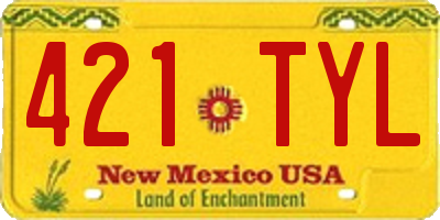 NM license plate 421TYL