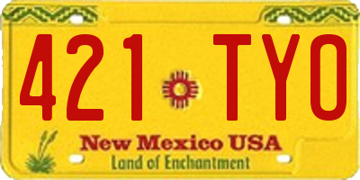 NM license plate 421TYO