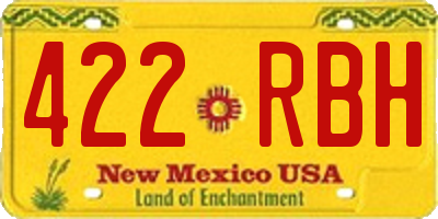 NM license plate 422RBH