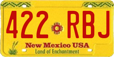 NM license plate 422RBJ