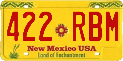 NM license plate 422RBM
