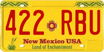 NM license plate 422RBU