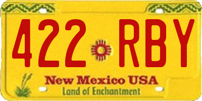NM license plate 422RBY