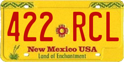 NM license plate 422RCL