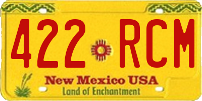 NM license plate 422RCM