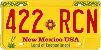 NM license plate 422RCN