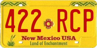 NM license plate 422RCP
