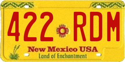NM license plate 422RDM
