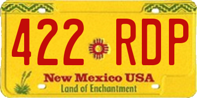 NM license plate 422RDP