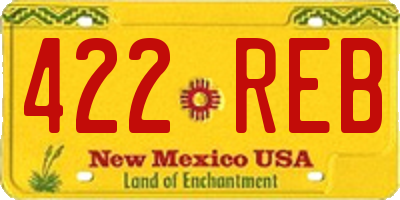 NM license plate 422REB