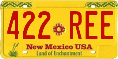 NM license plate 422REE