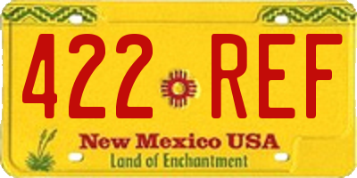 NM license plate 422REF