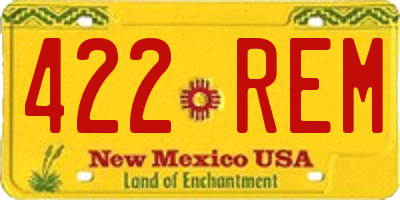 NM license plate 422REM