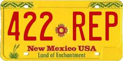NM license plate 422REP