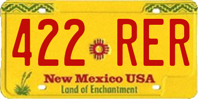 NM license plate 422RER