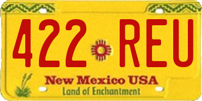 NM license plate 422REU