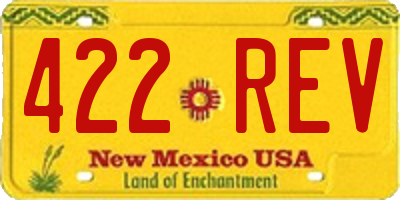 NM license plate 422REV
