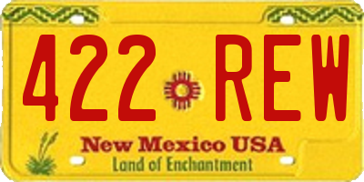 NM license plate 422REW