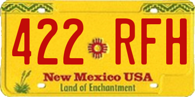 NM license plate 422RFH