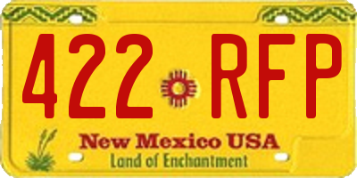 NM license plate 422RFP
