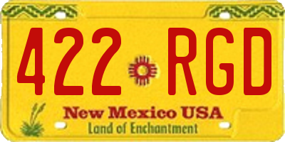 NM license plate 422RGD