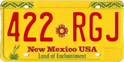 NM license plate 422RGJ
