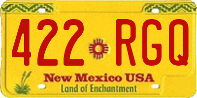 NM license plate 422RGQ