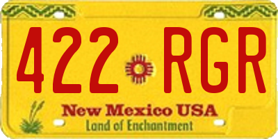 NM license plate 422RGR