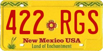 NM license plate 422RGS