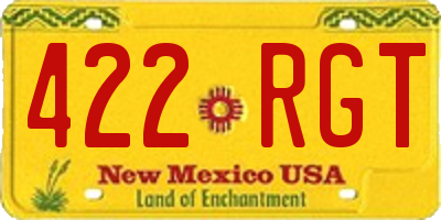 NM license plate 422RGT