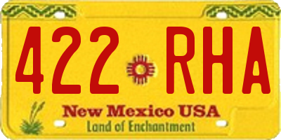 NM license plate 422RHA