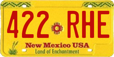 NM license plate 422RHE