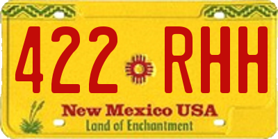 NM license plate 422RHH