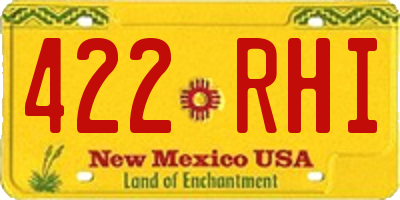 NM license plate 422RHI