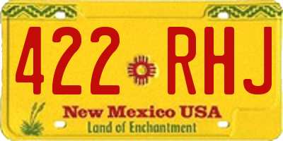 NM license plate 422RHJ
