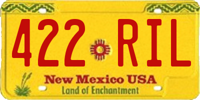 NM license plate 422RIL